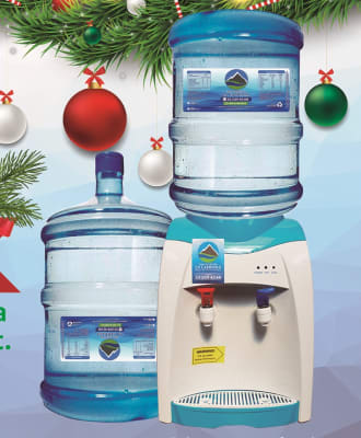 PROMO NAVIDAD DISP ELEC SOBREMESA + 2 BIDONES 20LT