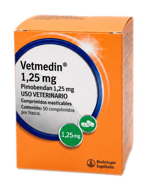VETMEDIN 1.25mg (PIMOBENDAN) 50 comprimidos1