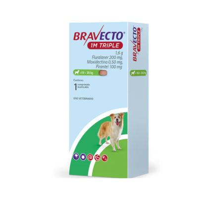BRAVECTO 1M TRIPLE 10 A 20 KG