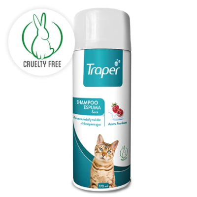 SHAMPOO ESPUMA SECA TRAPER PARA GATOS