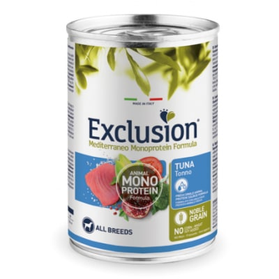 EXCLUSION MONOPROTEINA LATA PERRO ATUN 400 GR