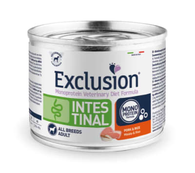 EXCLUSION MONOPROTEINA INTESTINAL LATA PERRO CERDO Y ARROZ