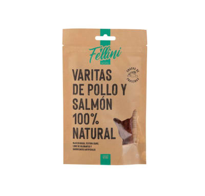 VARITAS DE POLLO Y SALMON PARA GATOS