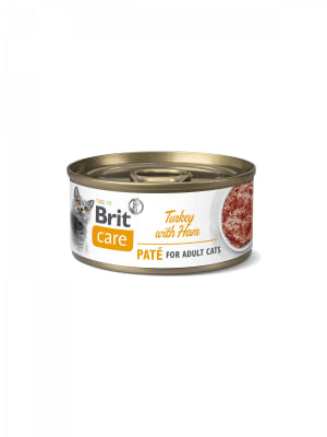 BRIT CARE PATE PAVO CON JAMON PARA GATOS