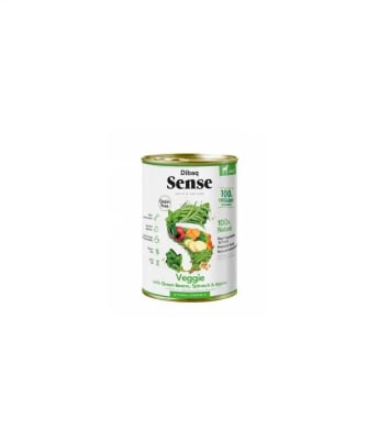 DIBAQ SENSE ADULT VEGGIE con guisantes, espinacas y manzanas LATA 380g