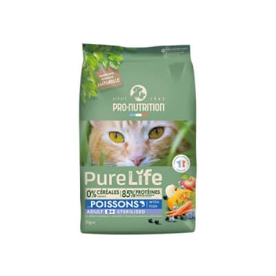 PURE LIFE ADULT 8+ ESTERILIZADO WITH FISH 2 KG