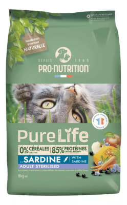 PURE LIFE ADULT ESTERILIZADO WITH SARDINE 8 KG
