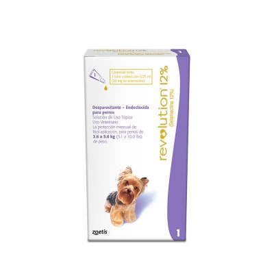 REVOLUTION 12% PERRO PIPETA 2.6 - 5 KG