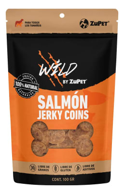 SNACK WILD PARA PERROS DE SALMON JERKY COINS 100 Gr
