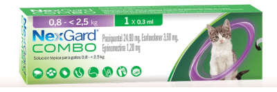 NEXGARD COMBO GATOS 0.8 - 2.5 KG
