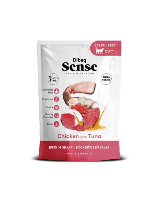 SOBRE SENSE GATO BOCADITOS DE POLLO CON ATUN EN SALSA