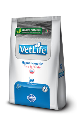 VETLIFE FELINO HIPOALERGENICO CERDO Y PAPA 2 KG