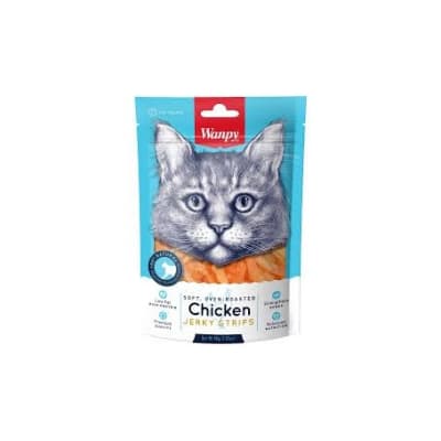 WANPY SOFT CHICKEN JERKY STRIPS PARA GATOS