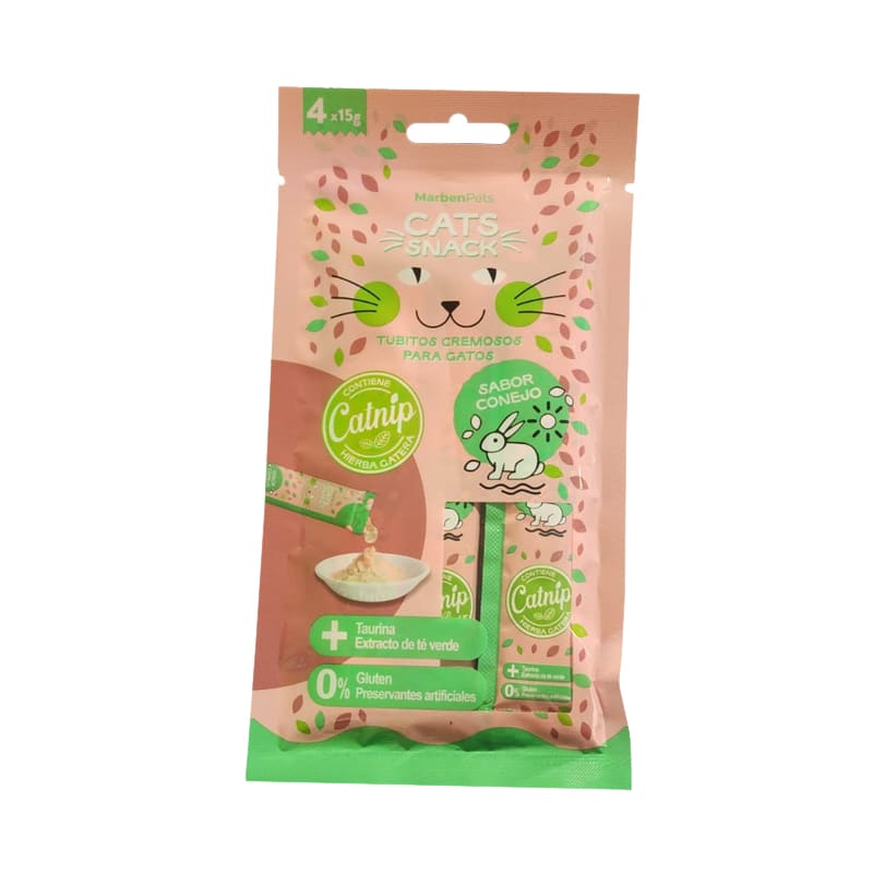 SNACK CREMOSO CON CATNIP SABOR CONEJO(VENCE 10/09/2026)1