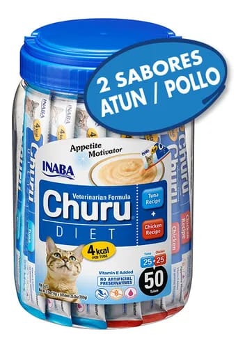 CHURU DIET FRASCO 50 UNIDADES GATO1