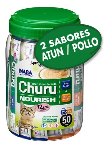 CHURU NOURISH FRASCO 50 UNIDADES GATO1
