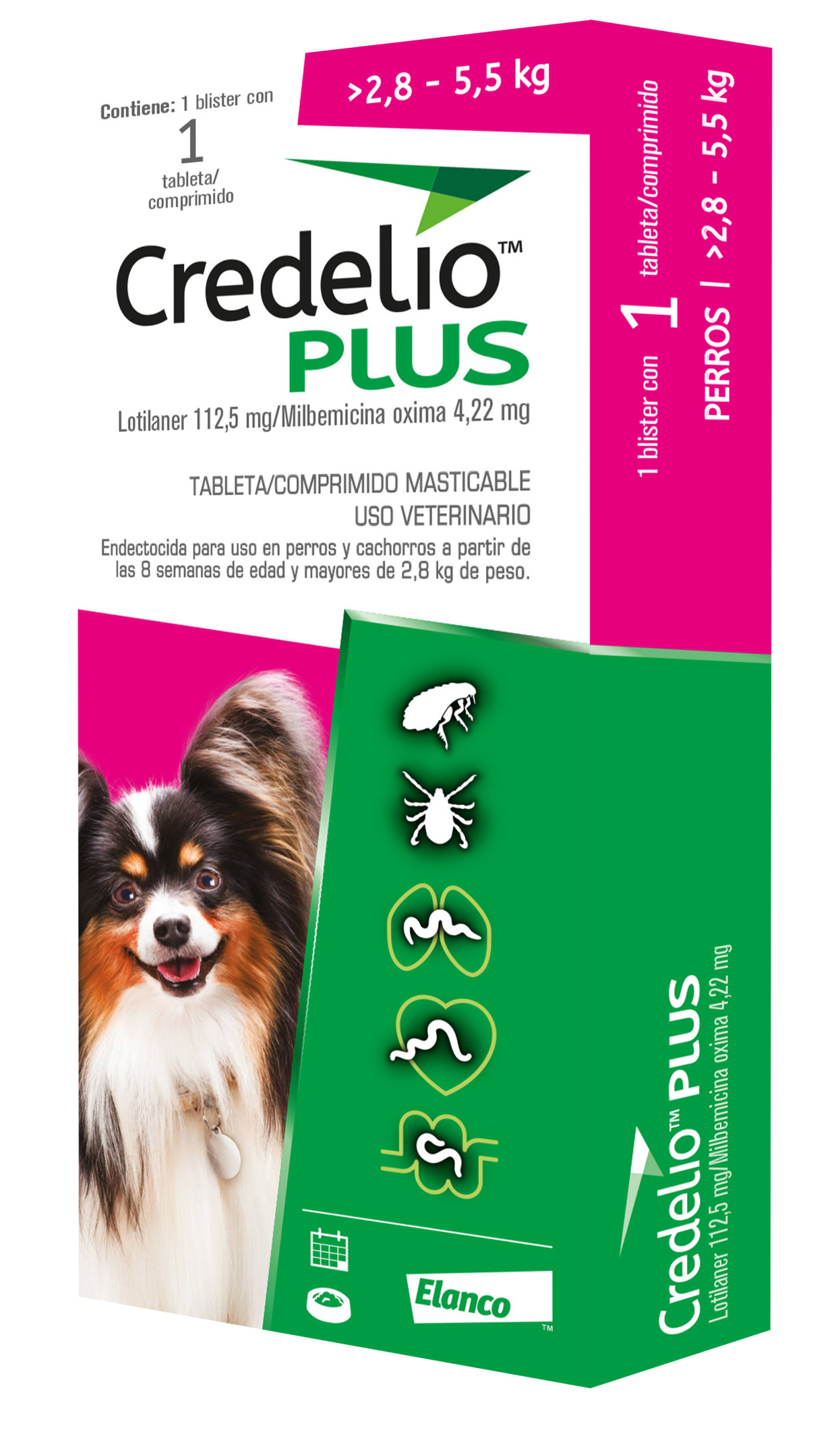 CREDELIO PLUS 2.8-5.5 KG 1 COMPRIMIDO1