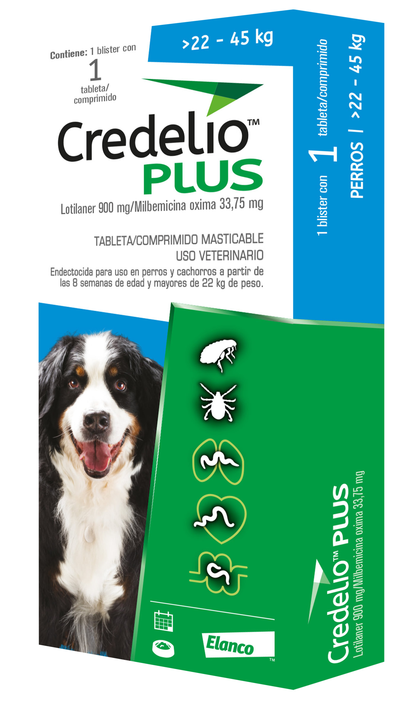 CREDELIO PLUS 22-45 KG 1 COMPRIMIDO1