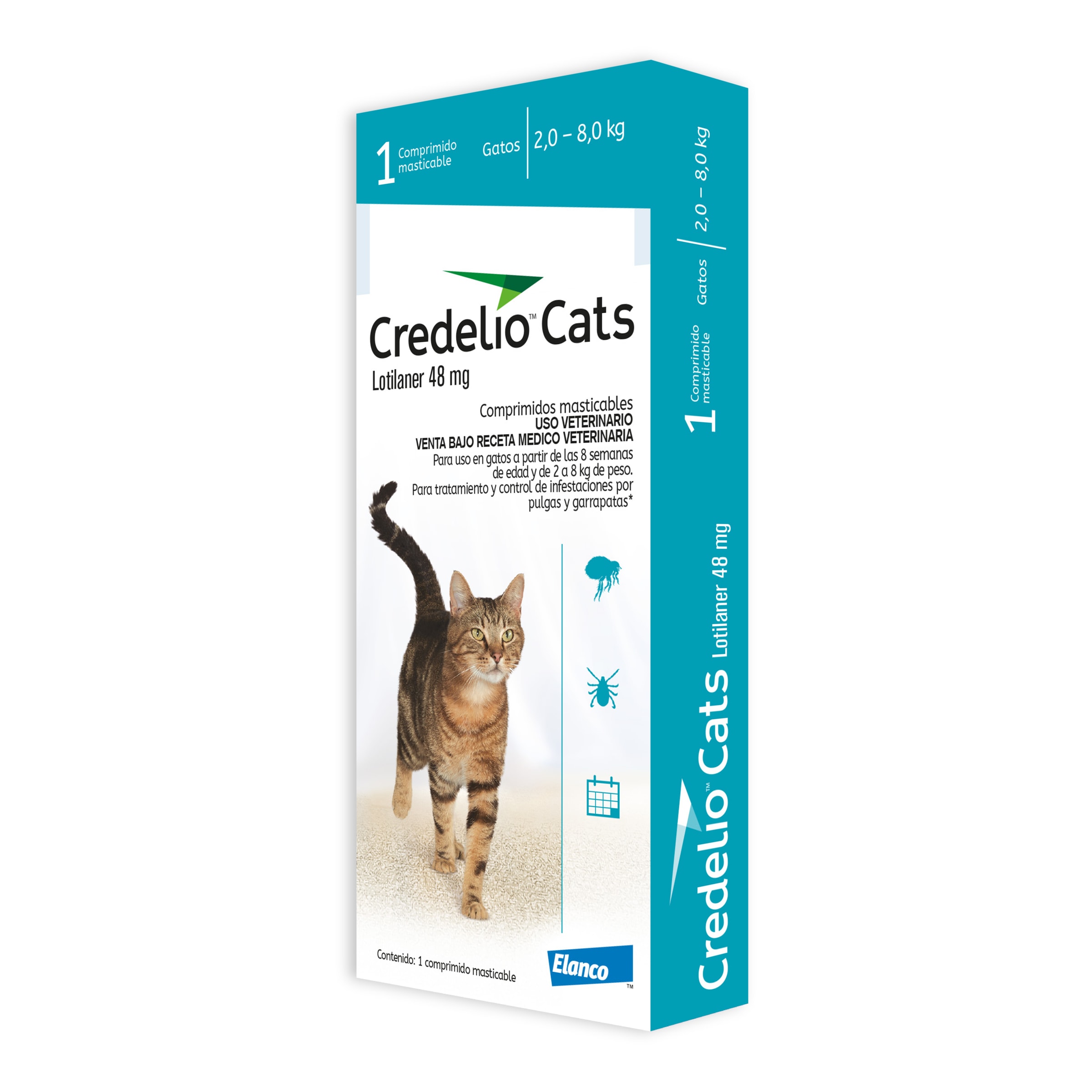 CREDELIO GATOS 2 A 8 KG 1 COMPRIMIDO1