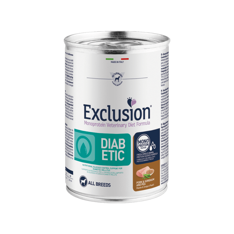 EXCLUSION MONOPROTEINA DIABETIC LATA PERRO CERDO  Y SORGO 400GR1