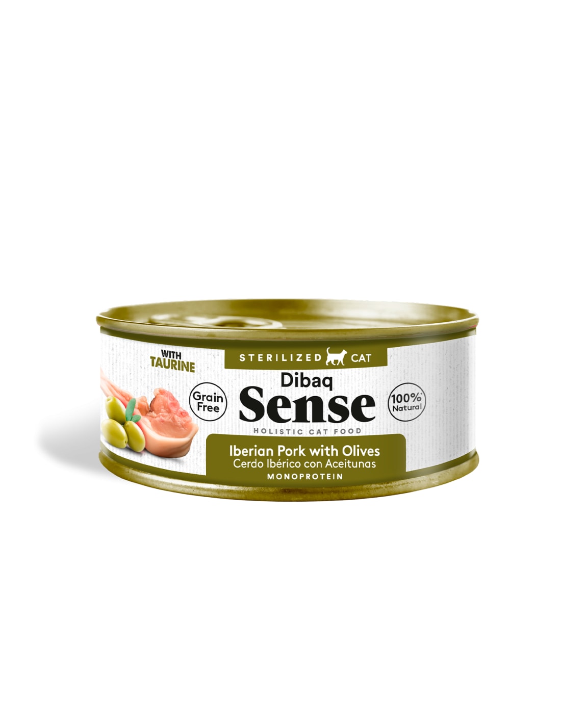 DIBAQ SENSE LATA CERDO IBERICO CON ACEITUNAS PARA GATOS1