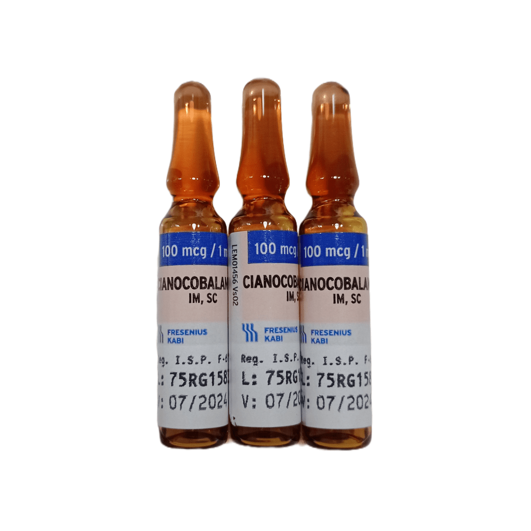 CIANOCOBALAMINA 3 AMPOLLAS x 1 ml | OH! FARMACIA VETERINARIA