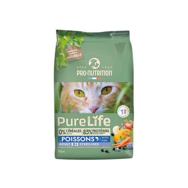 PURE LIFE ADULT 8+ ESTERILIZADO WITH FISH 2 KG1