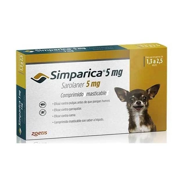SIMPARICA 1 COMPRIMIDO PERROS 1.3 - 2.5 KG1