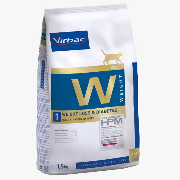 VIRBAC HPM W1 CAT WEIGHT LOSS & DIABETES 1.5 KG1