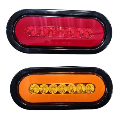 FAROL OVALADO GOMA 8 LED HALO 12/24V