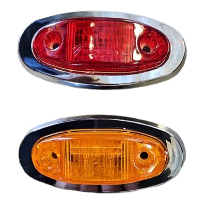 FAROL LATERAL OVALADO CROMO 3 LED 12/24V