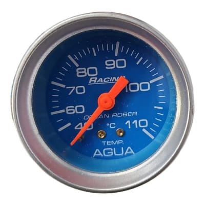 RELOJ TEM. AGUA MECANICO 4MT CELESTE OR