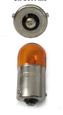 AMPOLLETA NARVA 12V 10W AMBAR BAU15S GLOBO CHICO1