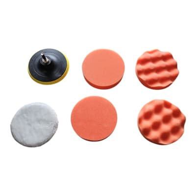 KIT ESPONJAS Y BASE PULIDORA PARA TALADRO 7 PCS