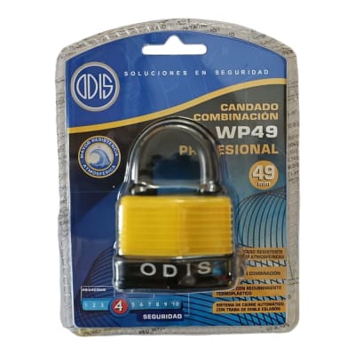 CANDADO ODIS WATERPROOF 49MM CON COMBINACION