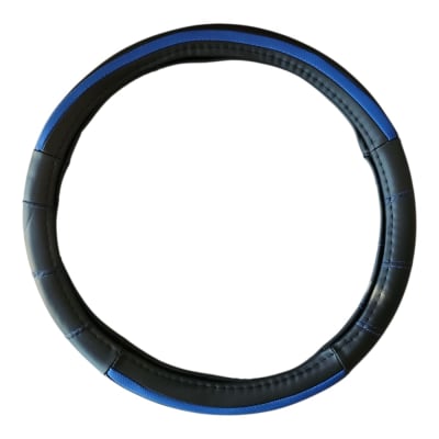 CUBRE VOLANTE TALLA L NEGRO/AZUL