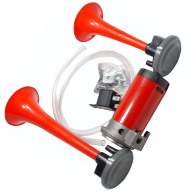 BOCINA 12V CORNETA ROJA DOBLE1