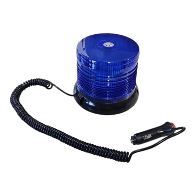 BALIZA LED AZUL IMANTADA Y APERNADA 12-24V1