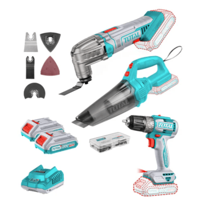 COMBO TALADRO + ASPIRADORA + MULTI TOTAL TOSLI240685