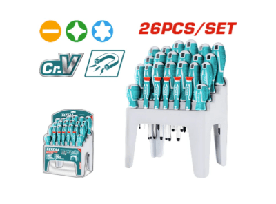 JUEGO DESTORNILLADOR 26PCS TOTAL THT250626