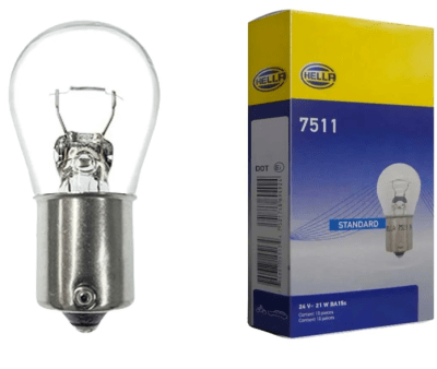 AMPOLLETA 21W 24V 1 CONTACTO PATA PAREJA HELLA1
