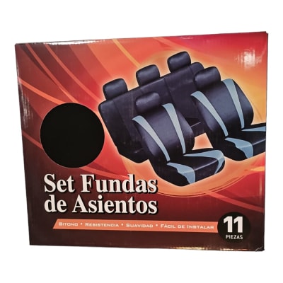 FUNDA ASIENTO NEGRO/GRIS BASICO