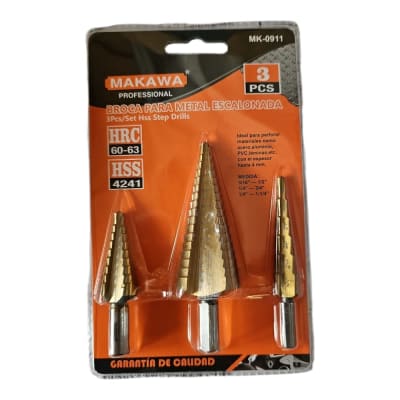 JUEGO BROCA ESCALONADA 3 PCS MAKAWA