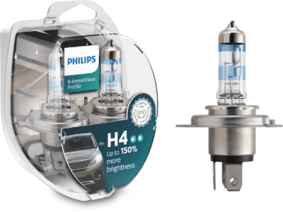 JUEGO AMPOLLETA H4 12V 60/55W PHILIPS XTREME VISION1