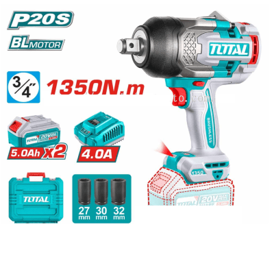 PISTOLA DE IMPACTO INALAMBRICA 3/4 1350NM 20V TOTAL TIWLI201351