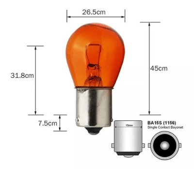AMPOLLETA AMARILLA 1C 12V P/CENTRADA1