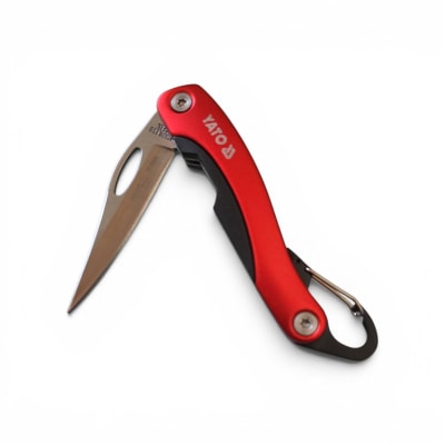 CUCHILLO PLEGABLE CON MOSQUETON YATO YT-760501