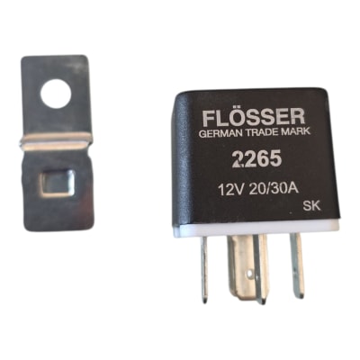 RELAY FLOSSER 2265 12V 20/30AMP 5P C/DIODO 87A