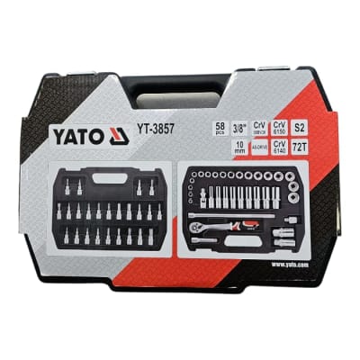 SET DADOS 3/8 58 PIEZAS YATO YT-3857