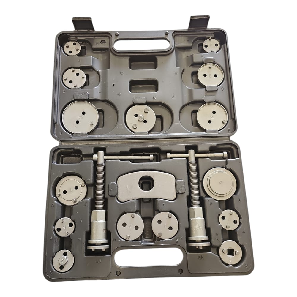 Kit D'outils De Frein à Disque YATO 0682 - 18 Pièces Pour Repousser Les Pistons D'étrier - Acier à Outils